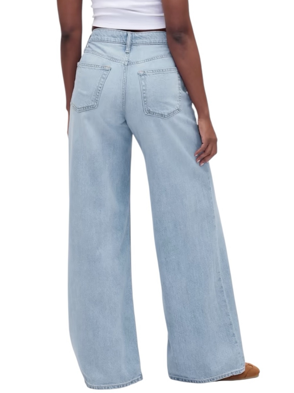 GAP Curvy Mid Rise UltraSoft Baggy Jeans Light Wash | 31/12 NWT - Picture 4 of 14